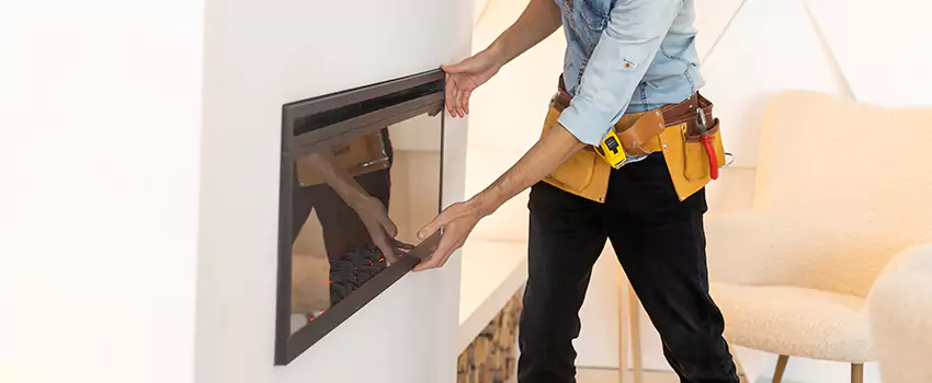 Metal Fireplace Installation in Haltom City, Texas