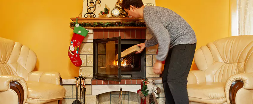 Rusted Metal Fireplace Restoration in Haltom City, Texas