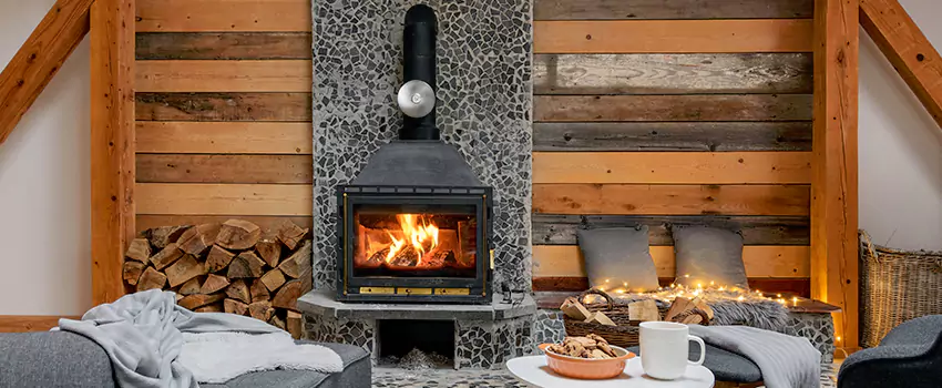 Thelin Hearth Products Direct Vent Gas Stove Fireplace Inspection in Haltom City, Texas